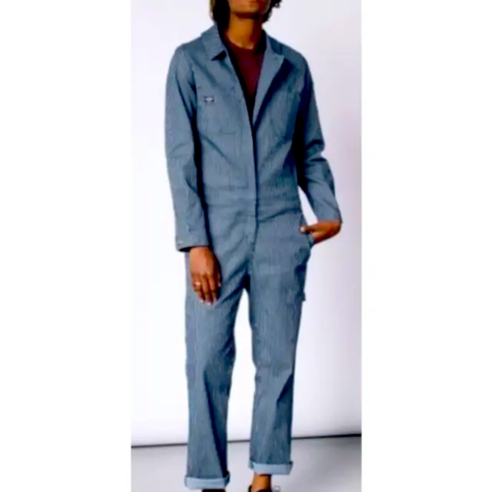 Wildfang Engineer Essential Coverall railroad engineer stripe medium